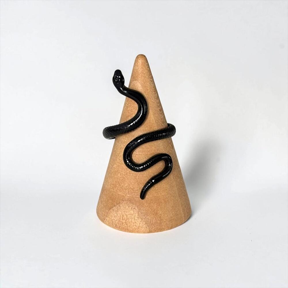 Black Snake Adjustable Ring
